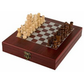 Rosewood Chess Set - Engraved Flexibrass Plate
